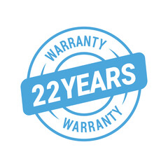 22 Years Warranty Vector