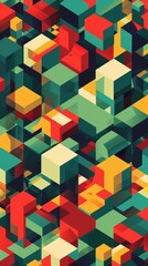 Obraz premium isometric abstract pattern