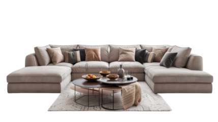 Modern living room with sofa and coffee table 