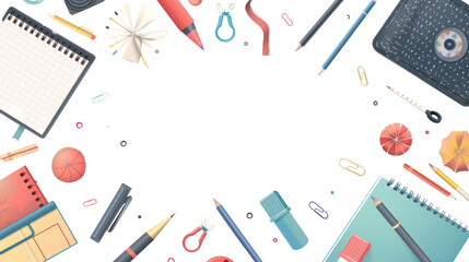 Fototapeta na wymiar Back to school, school supplies