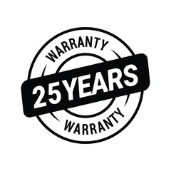 25 Years Warranty Vector
