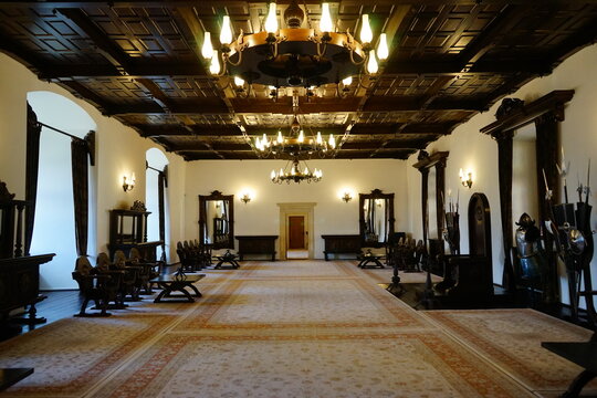 Cetatea Făgărașului throne room, Fagaras, Transylvania, Romania