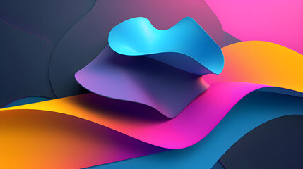 Abstract 3d rendering of a modern geometric background. Minimalistic design for poster, cover, branding, banner, placard.