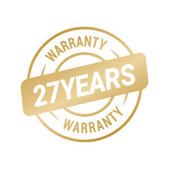 27 Years Warranty Vector