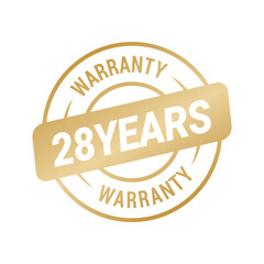 28 Years Warranty Vector