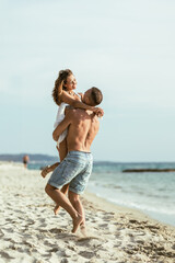 Couple Having Fun on the Beach