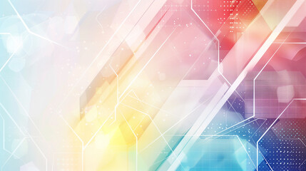 Abstract Technology Network Background Illustration. Technological background with lines geometric patterns and gradient color transitions innovation concept red, blue