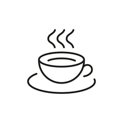 Coffee cup icon. Simple coffee cup icon for social media, app, and web design. Vector illustration