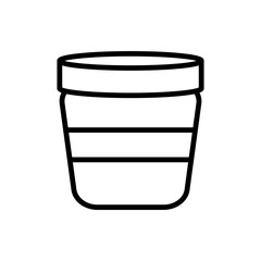 Cosmetics line icon. Cosmetic icon. Skincare icon isolated on white background. Transparent background, minimalist symbol. Vector images