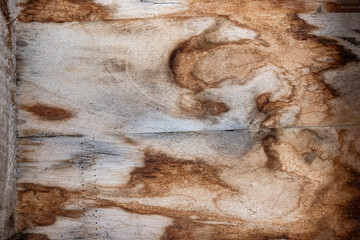 An aged, natural brown bark texture background with a rough, grungy surface