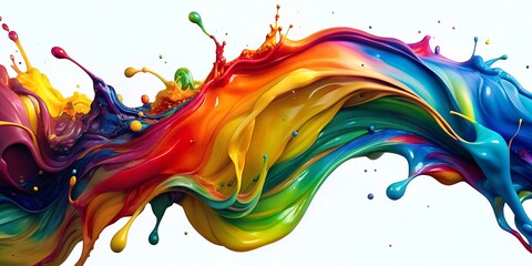 Colorful abstract paint spill effect. Creative colorful background