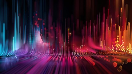 audio AI, digital background and space area for text