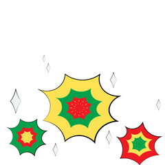 Abstract fireworks decoration to celebrate children's day.