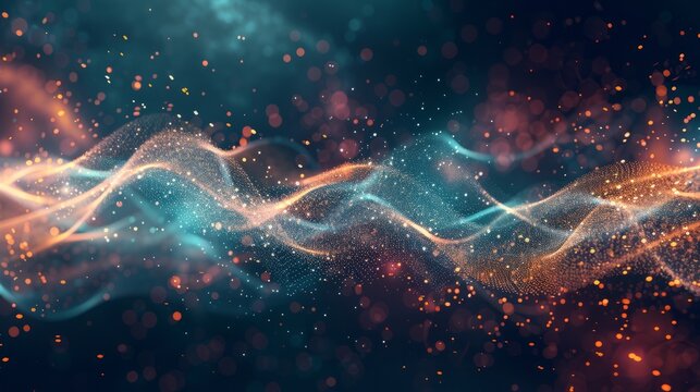 audio AI, digital background and space area for text