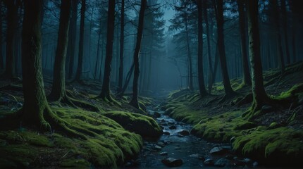 Obraz premium Mystical Forest Stream