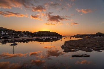 Sunset over the Conwy Estuary and Castle