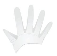 White half glove. vector illustration