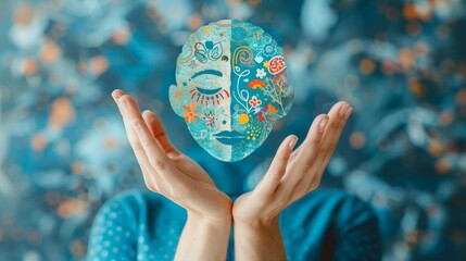 Mental Health Awareness: Capture a background image dedicated to mental health awareness.