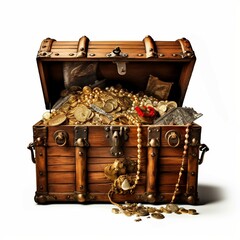 treasure chest with gold coins