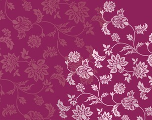 Colorful paisley floral pattern , textile swatch , royal India	