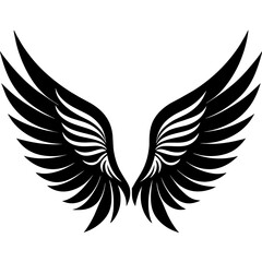 Elegant illustration of black wings for design or inspiration, perfect for artistic projects