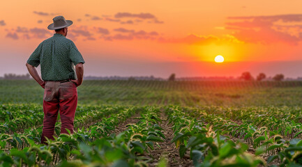 Fototapeta premium person in the field