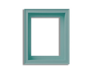 Simple green tone square frame on a transparent background in PNG format. This simple design is free of pattern. Provides flexibility and ease of use for a variety of graphic design projects.