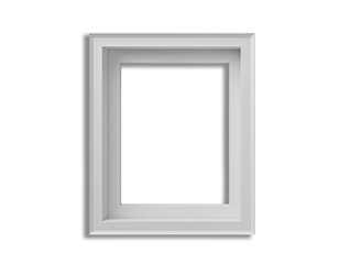Simple grey square frame on transparent background in PNG format. This simple design is free of pattern. Provides flexibility and ease of use for a variety of graphic design projects