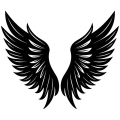 Elegant illustration of black wings for design or inspiration, perfect for artistic projects