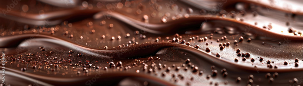 Poster a close up of a chocolate bar with sprinkles on it. the chocolate is smooth and shiny, and the sprin