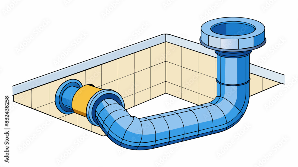Poster a a curved section of pipe located beneath a sink or bathtub that s water to prevent sewer gases fro
