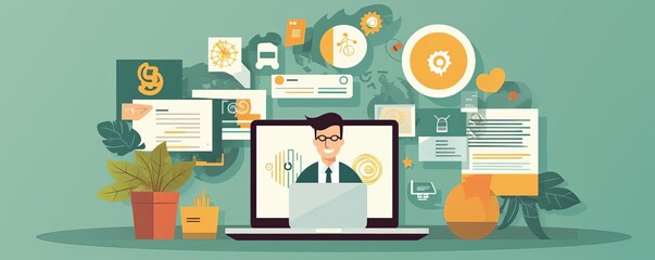 Employee Benefits Management Best practices for managing and optimizing your employee benefits program, flat design, minimal