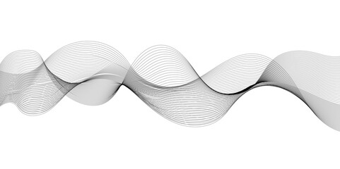 Abstract wave and curved blend lines on transparent background. Sound, music, volume background. Design for brochure, flyer, banner, template, wallpaper background and many more.