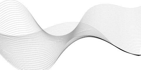 Fototapeta premium Abstract grey smooth element swoosh speed wave modern stream background. Abstract wave line for brochure, flyer, banner, template, wallpaper background with wave design. Abstract business wave lines.