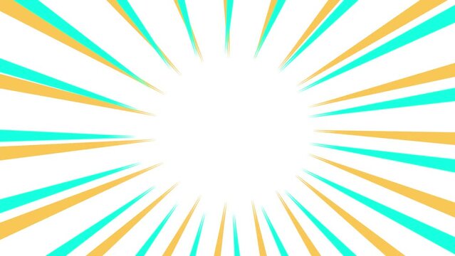 Looped purple rays animation comic book action layout background. comic element background animation focus beam line speed in the center.