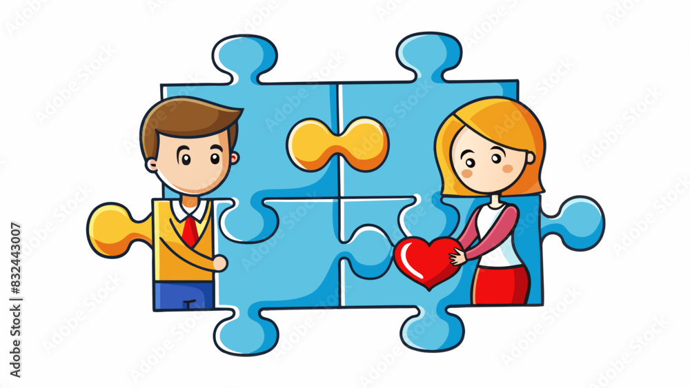 Poster a puzzle with each piece intricately fitting together creating a beautiful picture. it symbolizes th