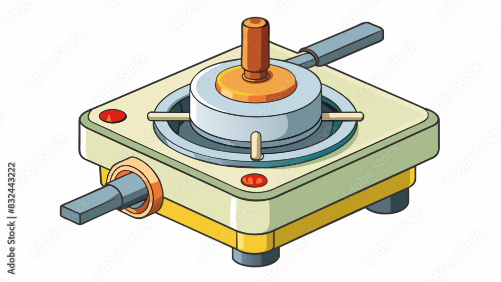 Poster a regulator valve on a gas stove the regulator valve is a small or lever attached to a gas stove. it