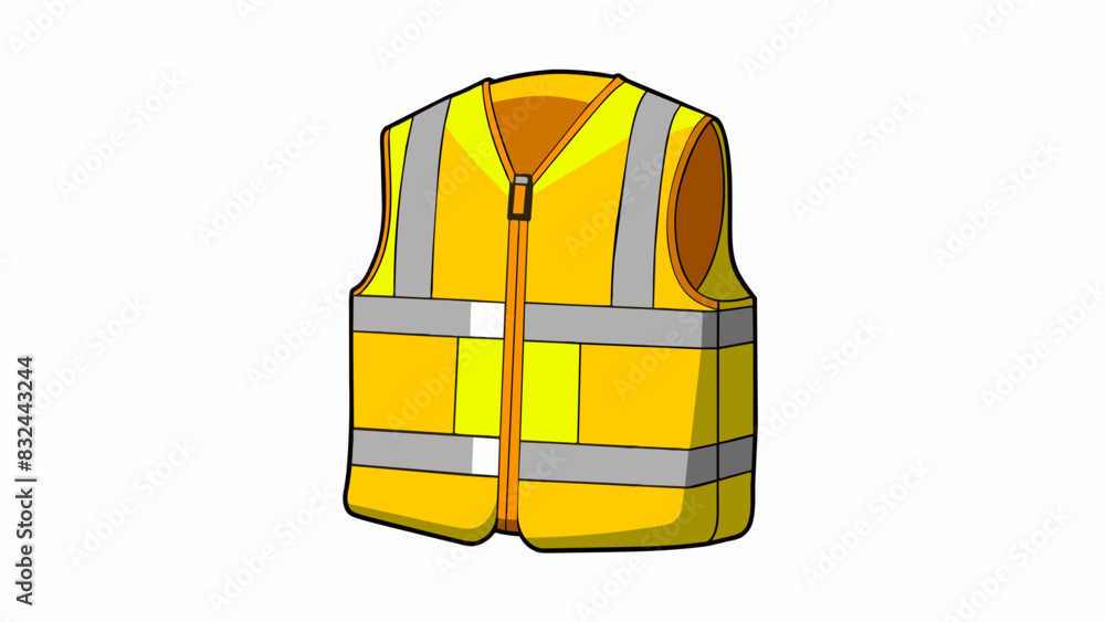 Poster a reflective highvisibility vest made with breathable and lightweight material for construction work