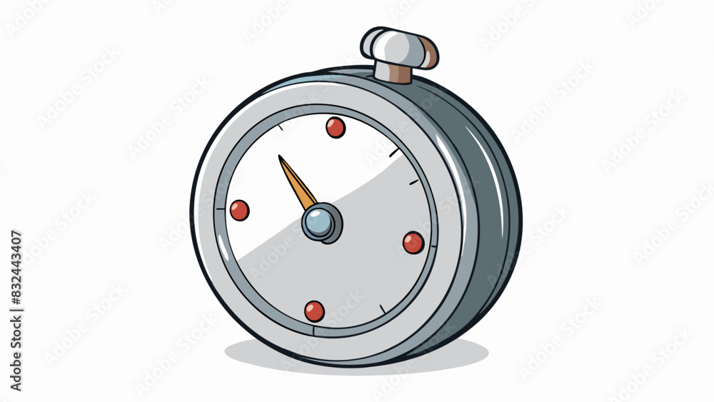 Aufkleber a round silver device with a small opening in the middle. it is crucial for timekeeping and can be f