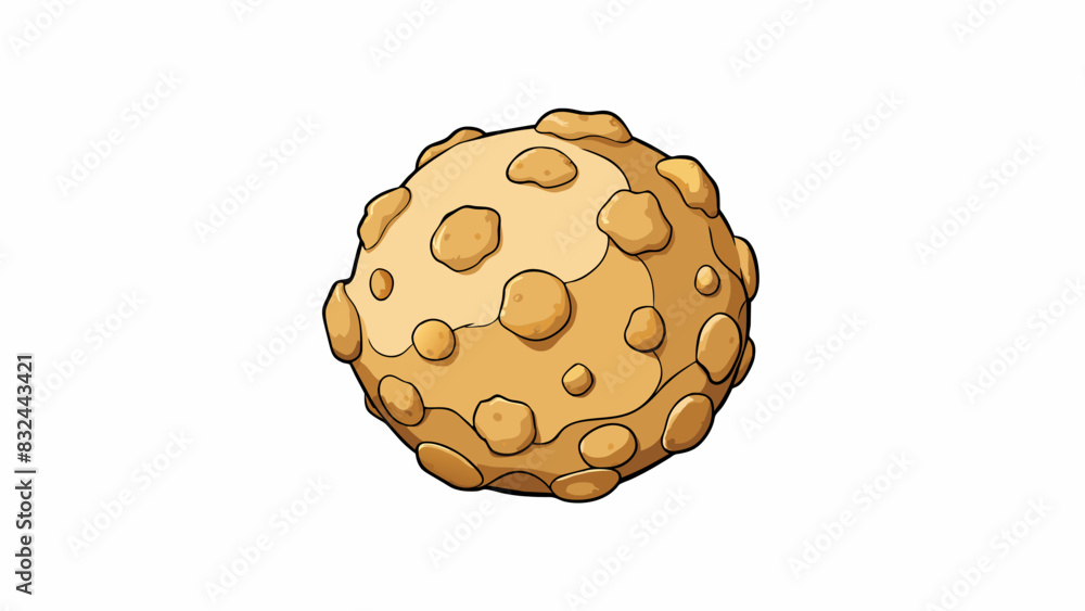Aufkleber A round ballshaped bone with a rough and bumpy texture. It feels dense and compact possibly indicating its role in providing stability and structure. Cartoon Vector.