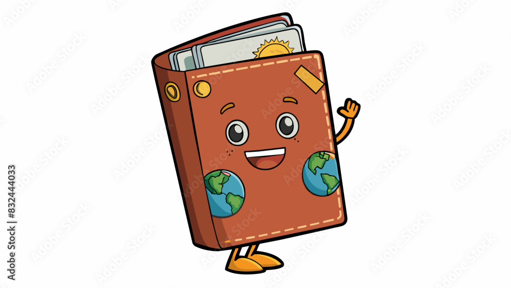 Poster a sleek leatherbound passport with multiple visas and stamps entitles its holder to travel the world