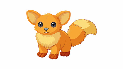Naklejka premium A soft plush animal with long floppy ears and a fluffy tail perfect for cuddling.. Cartoon Vector.