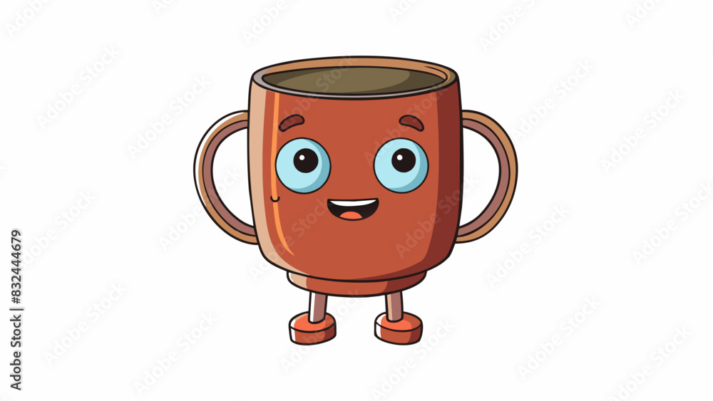 Poster a standard coffee mug made of ceramic and adorned with a simple handle able to hold about 12 ounces 