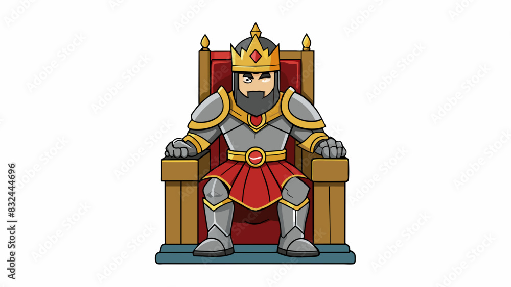 Aufkleber a stately figure seated upon a magnificent throne their face obscured by a formidable helmet and the