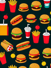 fast food wallpaper design