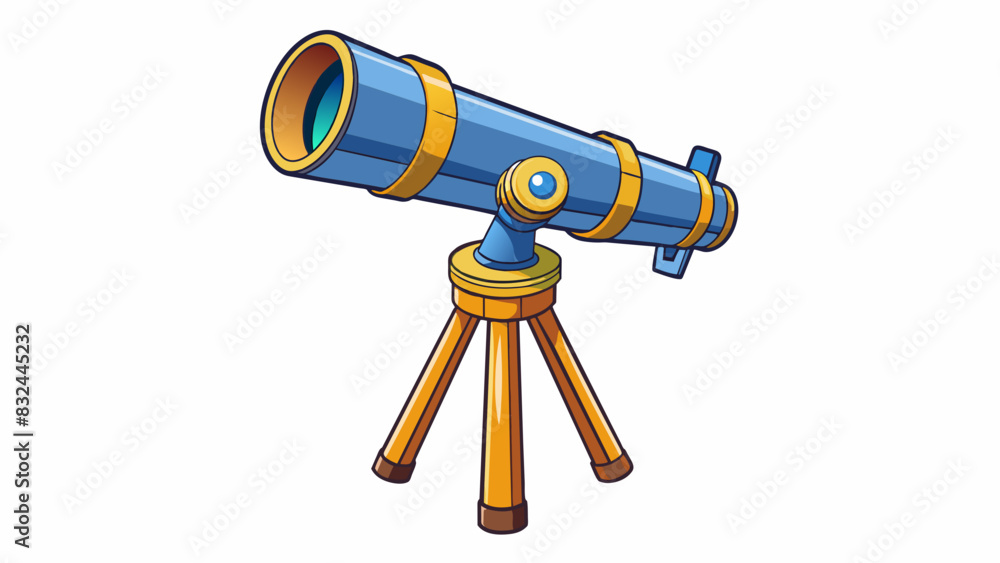 Poster a telescope poised and ready to reveal the mysteries and wonders of the night sky luring in stargaze