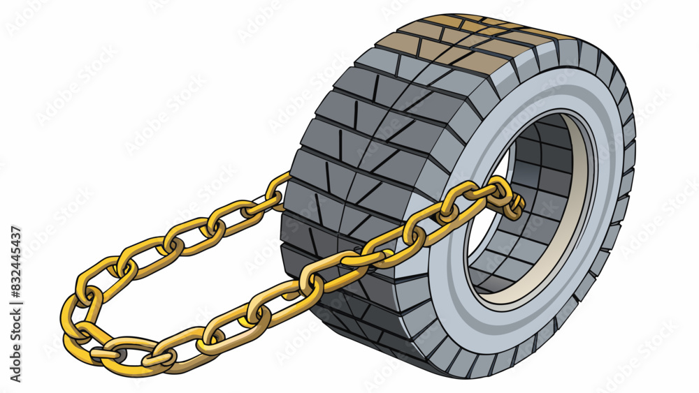 Poster a tire chain is a series of metal links that wrap around the outside of a cars tires for traction du