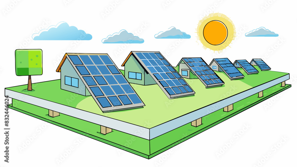 Poster a wellmaintained lot with rows of solar panels glistening under the sun showcasing a commitment to s