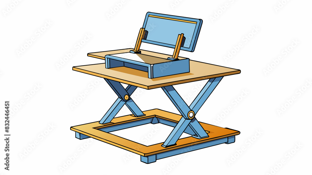 Poster alternative 3 an adjustable ergonomic standing desk converter that can be easily attached to any des