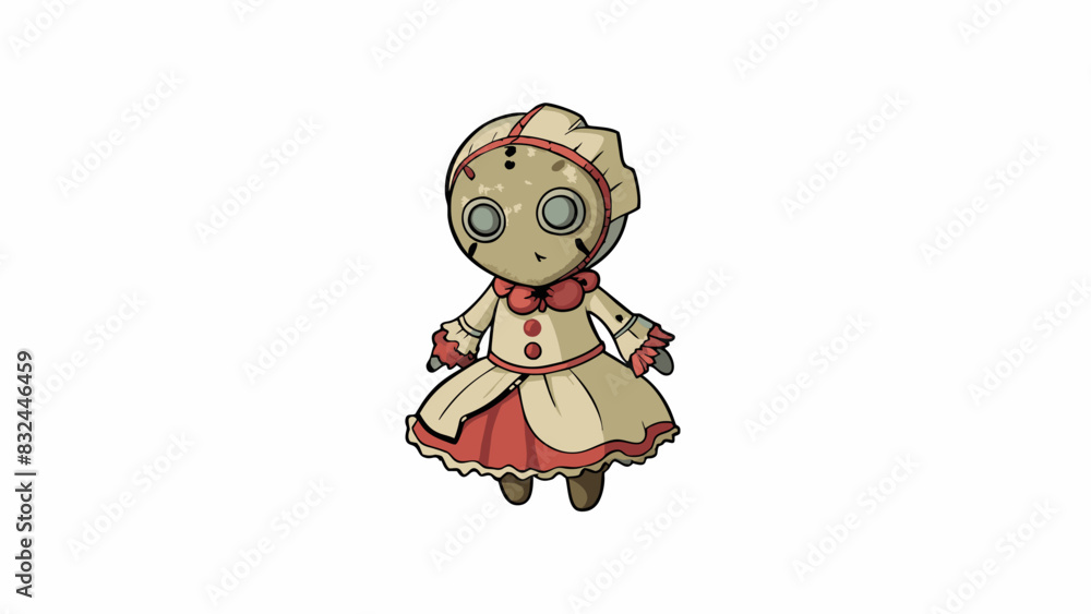Poster an abandoned doll left in a forgotten attic its once beautiful dress now reduced to rags with ripped